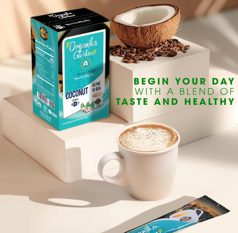 Coconut instant coffee