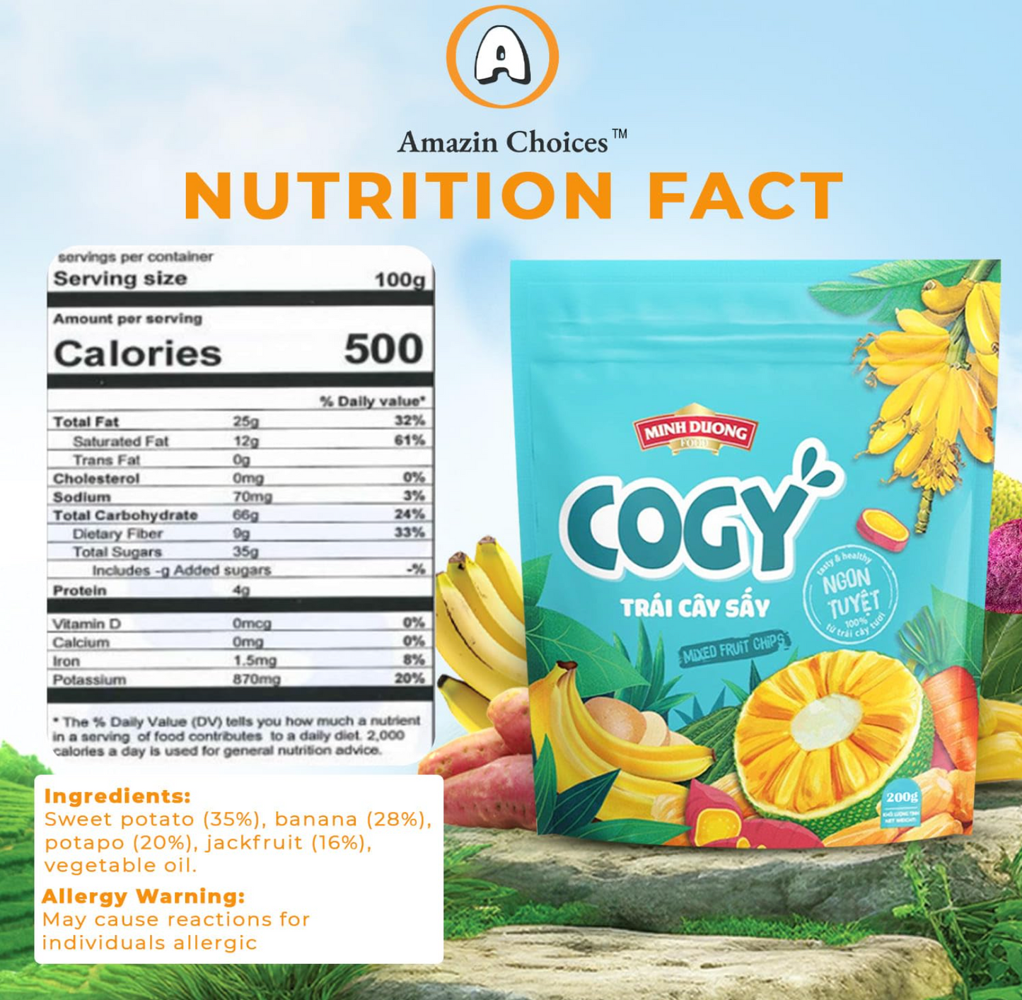 Mixed fruit chips 200g