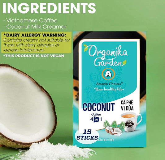 Coconut instant coffee