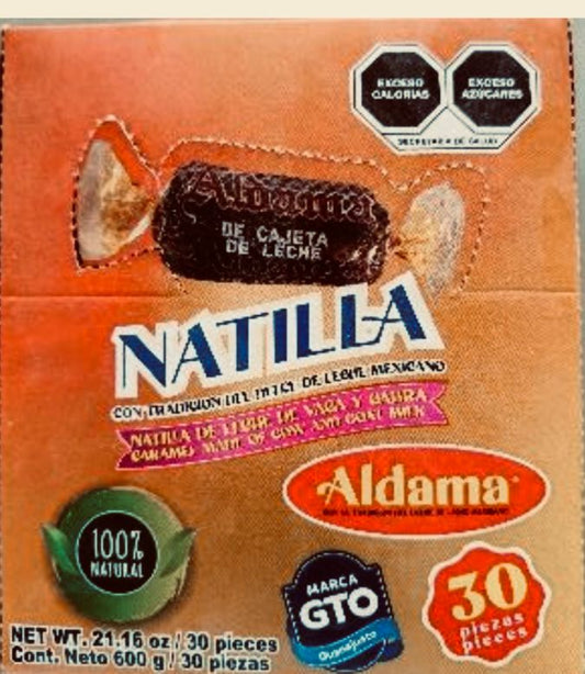 Display Natillas de Leche (Box with 3 display of 30pc of 20g each)