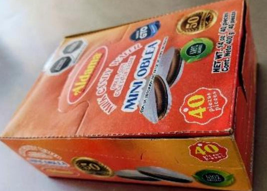 Display Obleas MINI con dulce de leche (Box with 3 display of 40pc of 10g each)