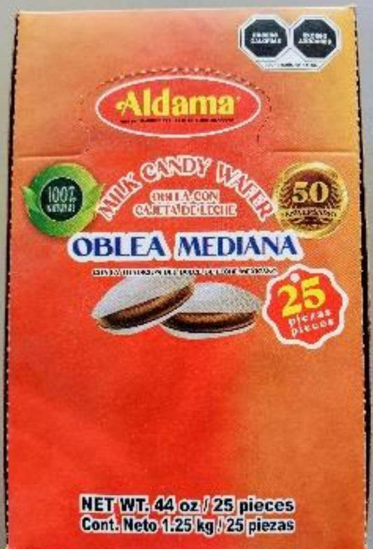 DISPLAY Obleas Mediana con Cajeta (Box with 2 display of 25pc each)