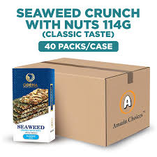 Seaweed Crunch with Nuts - Classic 114g (6 bars/box 40 bags)