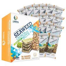Seaweed Crunch with Nuts - Wasabi 304g (16 bars/box 24 boxes)